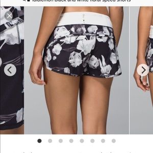 Lululemon inky floral speed shorts